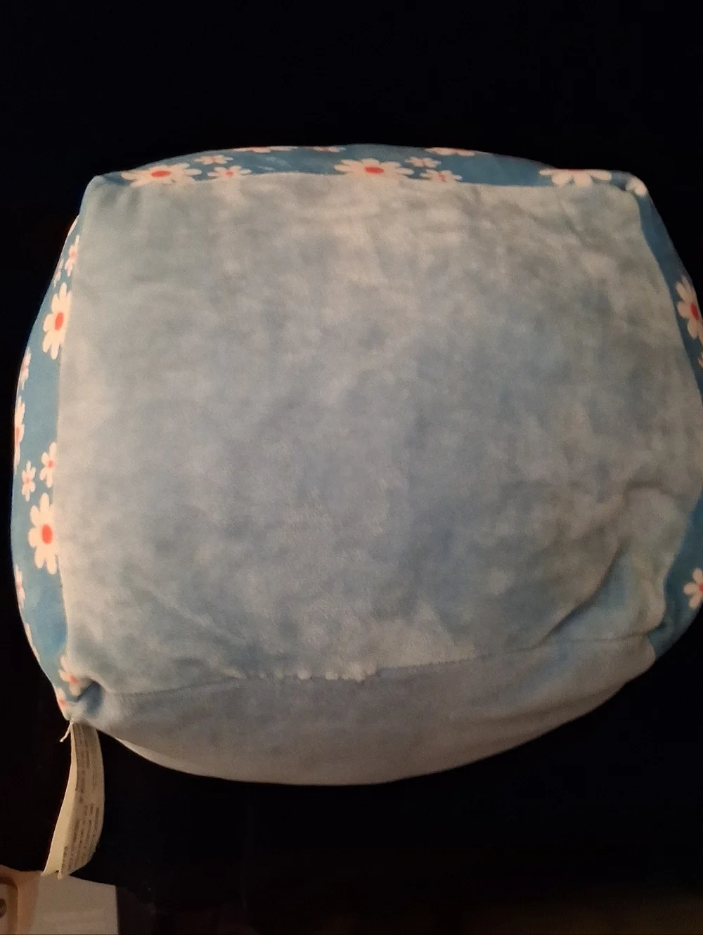 Moosh-Moosh Blue Floral Cat Plush Pillow with Daisy Accent